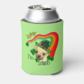 Puggle St Patricks Day Dosenkühler (Kanne Rückseite)