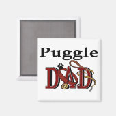 Puggle Vater Geschenke Magnet (Vorderseite/Rückseite)