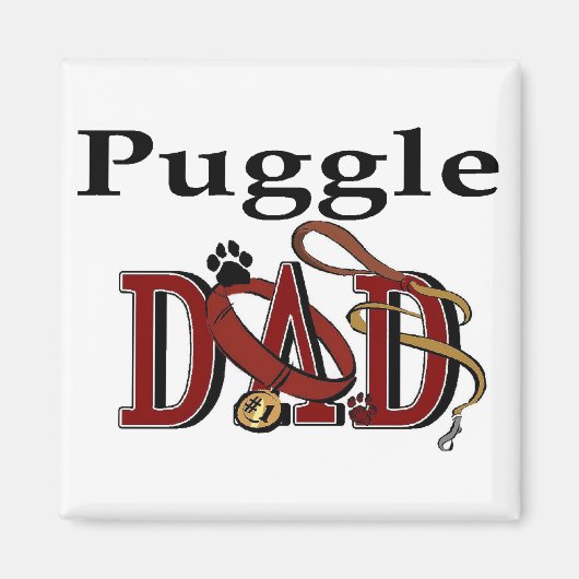 Puggle Vater Geschenke Magnet (Vorne)