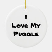 Puggle Verzierung 2 Keramik Ornament (Hinten)