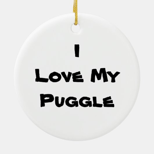 Puggle Verzierung 2 Keramik Ornament (Hinten)