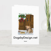 Puggle Weihnachtsgeschenke Feiertagskarte (Rückseite)