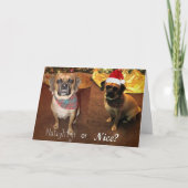 Puggle! Weihnachtskarte Feiertagskarte (Vorderseite)