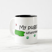 Puggle Zweifarbige Tasse (Vorderseite Links)