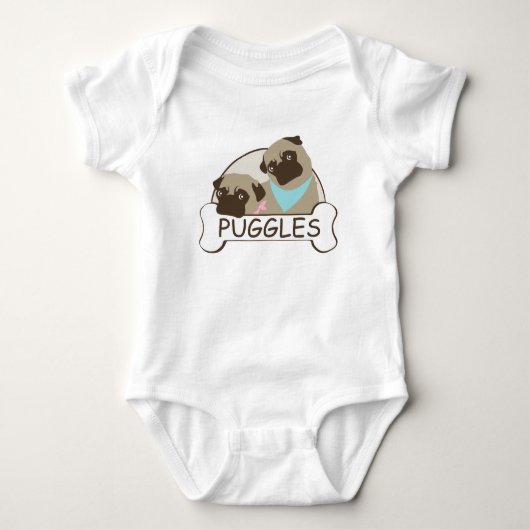 Puggles Baby Strampler (Vorderseite)