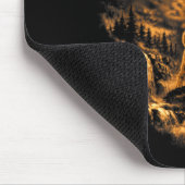 Puggles Heulender Mond Hund Fantasy Forrest Mousepad (Ecke)