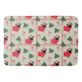 Puggy Christmas Bath Mat Badematte (Vorderseite)