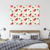 Puggy Christmas Canvas Print Leinwanddruck (Insitu (Schlafzimmer))