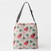 Puggy Christmas Cross-Body Bag Tragetaschen Mit Langen Trägern (Rückseite)
