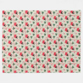 Puggy Christmas Fleece-Decken Fleecedecke (Vorderseite (Horizontal))