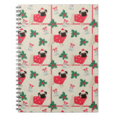 Puggy Christmas Foto Notebook Notizblock (Vorderseite)