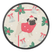 Puggy Christmas Hockey Pucks (Vorderseite)