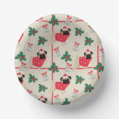 Puggy Christmas Paper Bowls Pappteller (Vorderseite)