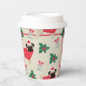 Puggy Christmas Paper Cups Pappbecher (Vorderseite)