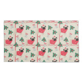 Puggy Christmas Pillowcases Kissenbezug (Rückseite-Links)