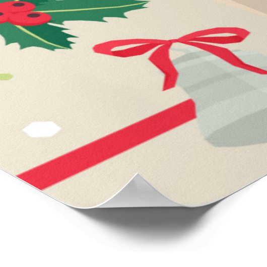 Puggy Christmas Poster (Ecke)