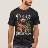 Puggy Christmas Pug Xmas Pug Santa Claus Pug T-Shirt (Vorderseite)