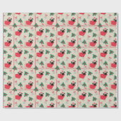 Puggy Christmas Wrapping Paper Geschenkpapier (Flach)
