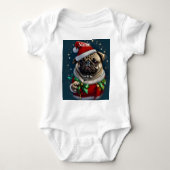 Puggy Claus Collection Baby Strampler (Vorderseite)