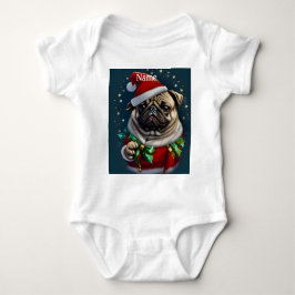 Puggy Claus Collection Baby Strampler