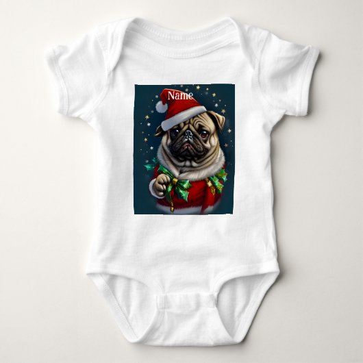 Puggy Claus Collection Baby Strampler (Vorderseite)