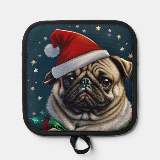 Puggy Claus Collection Topflappen (Vorderseite)