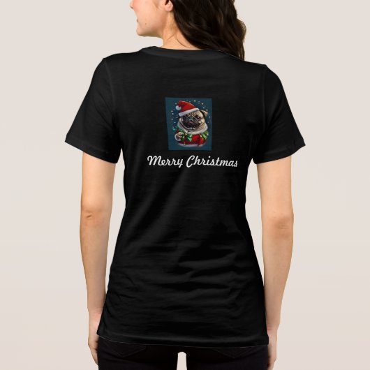 Puggy Claus Collection Tri-Blend Shirt (Rückseite)