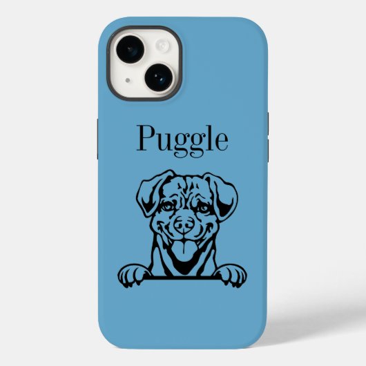 Puggy Hund Case-Mate iPhone Hülle (Rückseite)