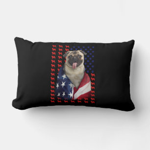 Puggy USA Flag Lendenkissen