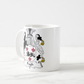 Pugh Familienwappen Kaffeetasse (Vorderseite Links)