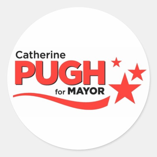 Pugh für Mayor Stickers (Vorderseite)