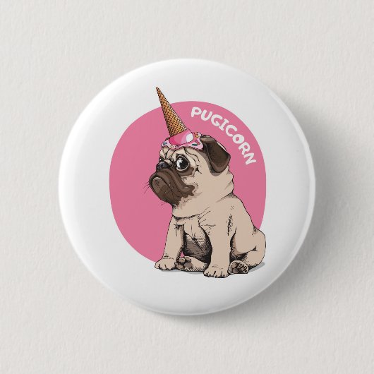 Pugicorn Button (Vorderseite)