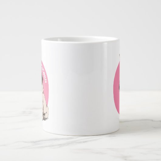 Pugicorn Jumbo-Tasse (Vorderseite)