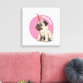 Pugicorn Leinwanddruck (Insitu (Wohnzimmer))