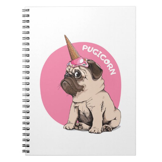 Pugicorn Notizblock (Vorderseite)