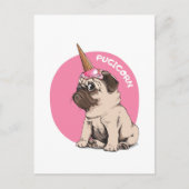 Pugicorn Postkarte (Vorderseite)