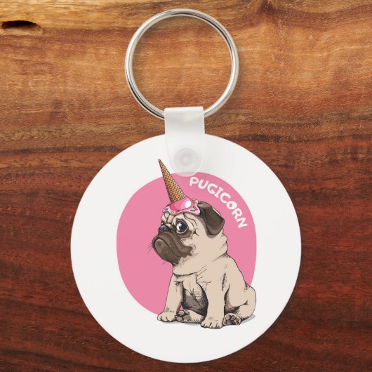 Pugicorn Schlüsselanhänger (Vorderseite)