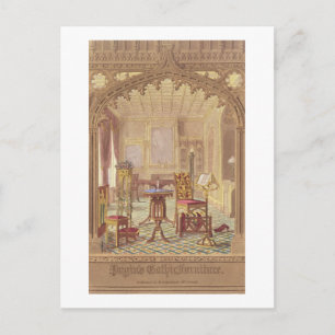 Pugins gotische Möbel von Augustus Charles Pugi Postkarte