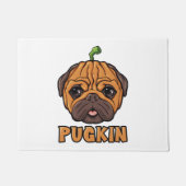 Pugkin - Halloween Mops Pumpkin Fußmatte (Vorderseite)