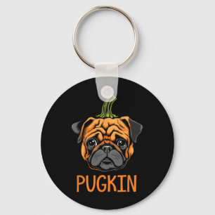 Pugkin Mops Halloween Pumpkin Erntedank Men Wome Schlüsselanhänger