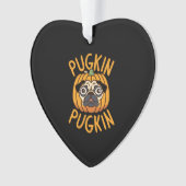 Pugkin Mops Hund Halloween Ornament (Vorderseite)