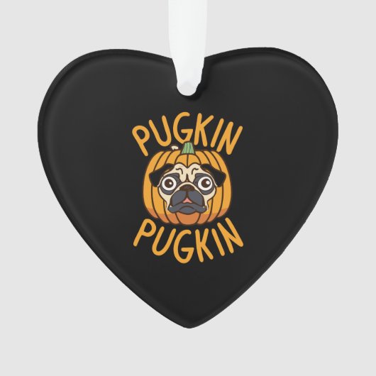 Pugkin Mops Hund Halloween Ornament (Vorderseite)