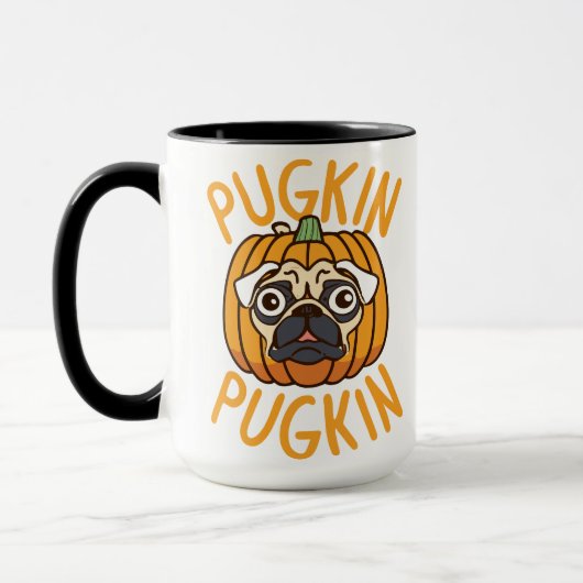 Pugkin Mops Hund Halloween Tasse - Spookes T-Shirt (Links)