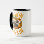 Pugkin Mops Hund Halloween Tasse - Spookes T-Shirt (Vorderseite Links)