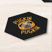 Pugkin Mops Hund Halloween Untersetzer (angewinkelt)