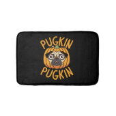 Pugkin Pug Dog Halloween Badematte (Vorderseite)