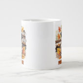 Pugkin Spice Latte – Cute Autumn Pug Coffee Design Jumbo-Tasse (Vorderseite)