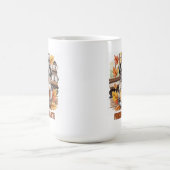 Pugkin Spice Latte – Cute Autumn Pug Coffee Design Kaffeetasse (Mittel)