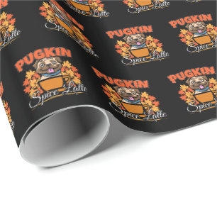 Pugkin Spice Latte - Mops Dog Pumpkin Puff Geschenkpapier
