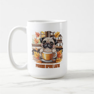 Pugkin Spice Latte – Süßes Herbst-Pug-Kaffeedesign Kaffeetasse